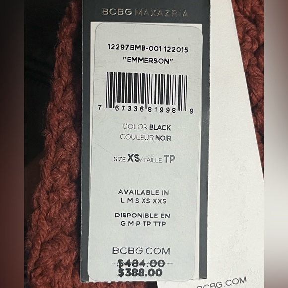 BCBG MAXAZRIA black leather vest and cape size x small - Picture 6 of 7